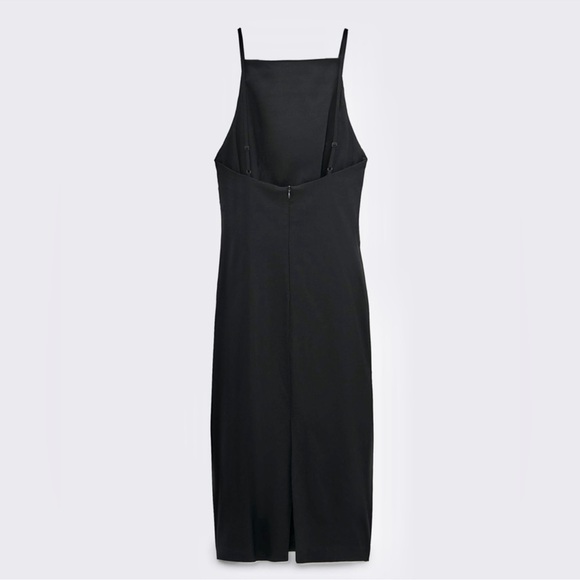 NWT Zara Black Sleeveless Midi Dress - Picture 3 of 6